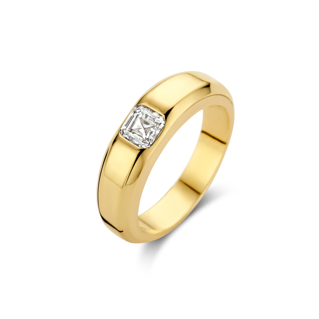 Signet Ring - Asscher Diamond